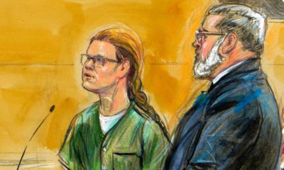 Courtroom sketch of Maria Butina and Robert Driscoll