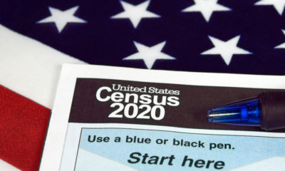 Composite illustration of 2020 US Census form