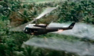 Screen image of Agent Orange spraying in Vietnam