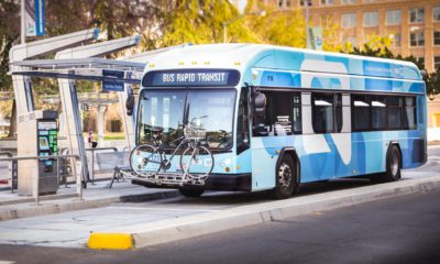 Fresno Area Express BRT Bus at downtown station.