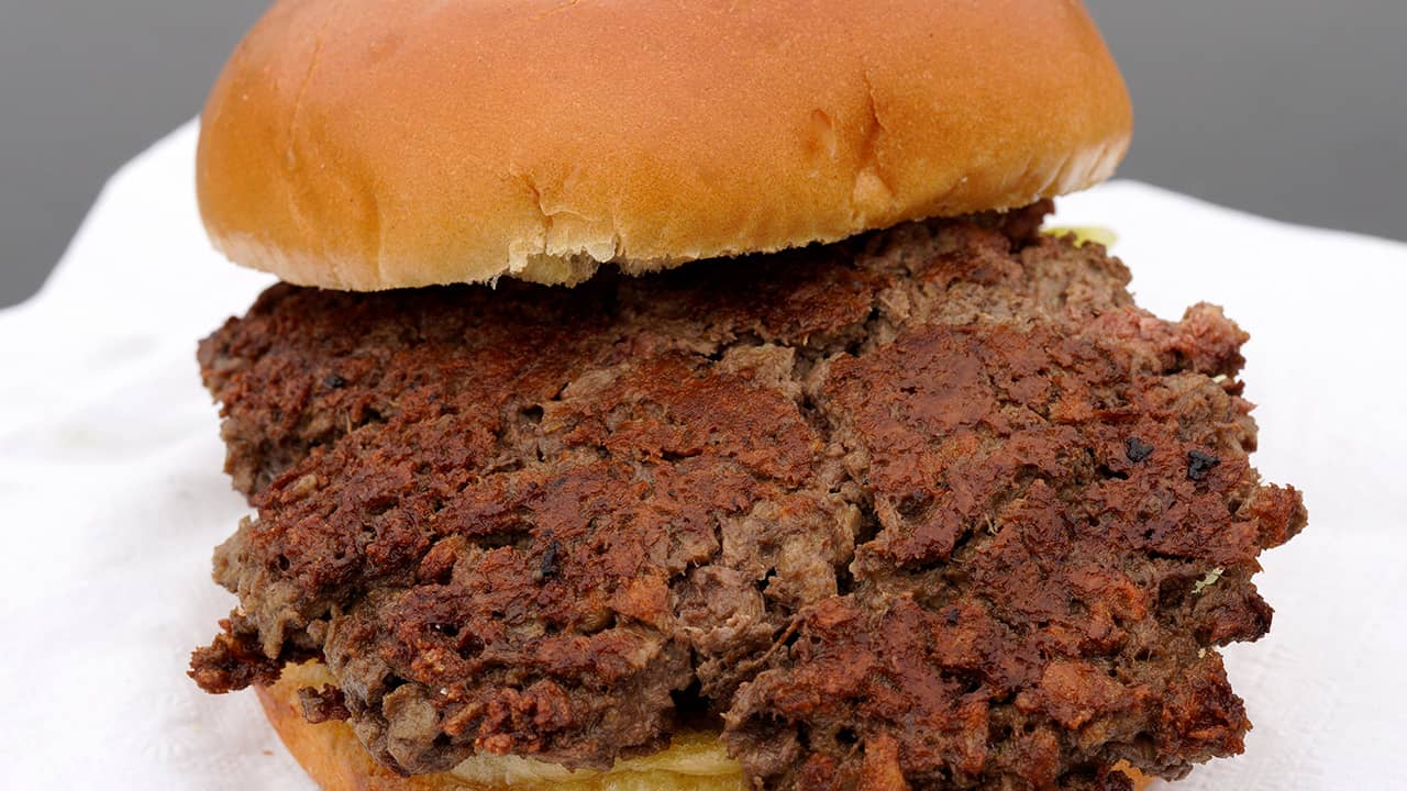 Photo of a plant based burger