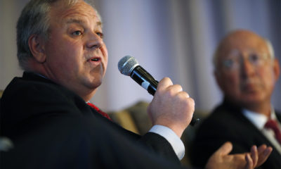 Photo of David Bernhardt at the microphone