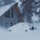 Snow piled nearly roof high at California's Mammoth Mountain