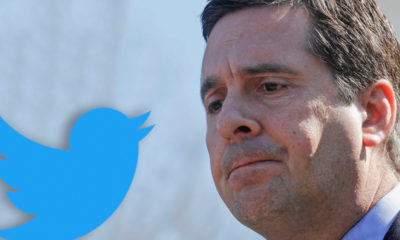 Composite of Twitter logo and Rep. Devin Nunes