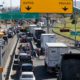 Photo of trucks at El Paso-Mexico border