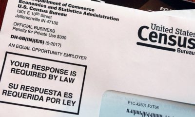 Photo of envelope containing a 2018 census letter