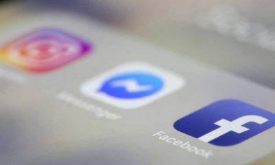 Photo of Facebook, Messenger, and Instagram apps displayed on an iPhone