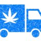 Illustration of cannabis delivery truck
