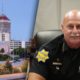 Composite photo illustration of downtown Fresno and police chief Jerry Dyer