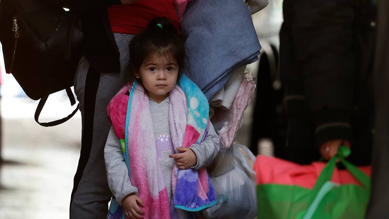 Photo of immigrants from Central America seeking asylum