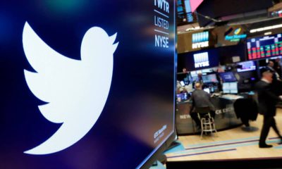 Photo of Twitter logo at the NYSE