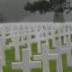 Photo of headstones at the Colleville American military cemetery