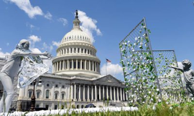 Photo of an art installation on display outside the Capitol