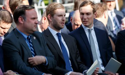 Photo of White House Social Media Director Dan Scavino, Eric Trump, and White House senior advisor Jared Kushner