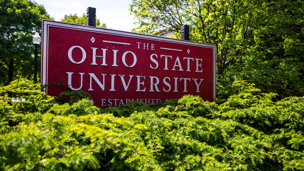 Photo of Ohio State University sign