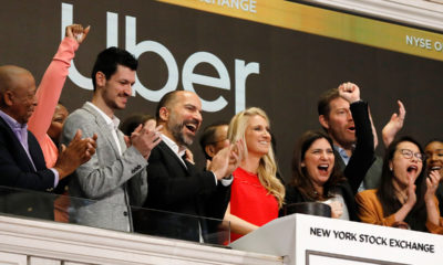 Photo of Uber CEO attending the opening bell ceremony