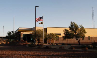 Photo of the entrance to a Border Patrol station in Clint, Tx.