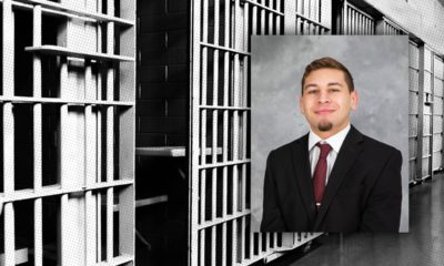 Composite of Dylan Martinez and jail bars