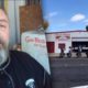 Composite of Modesto Hells Angels president Randy Picchi and the Modesto Hells Angels clubhouseu
