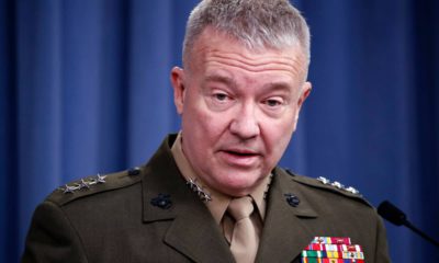 Photo of Lt. Gen. Kenneth "Frank" McKenzie speaking at the Pentagon