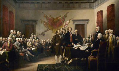 John Trumbull's 1819 painting of the drafting of the Declaration of Independence