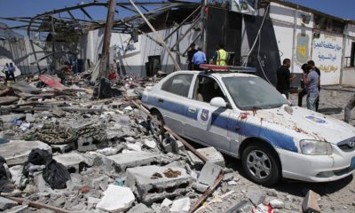 Photo of debris covering the ground in Tajoura