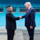 Photo of Kim Jong Un shaking hands with Donald Trump