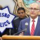 Photo combination of Mayor Lee Brand and the Fresno Police logo