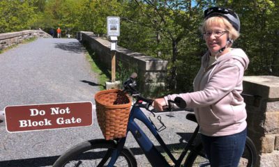 Photo of a woman with an electric bike