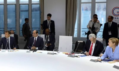 Photo of President Donald Trump's empty chair at the G7 Summit