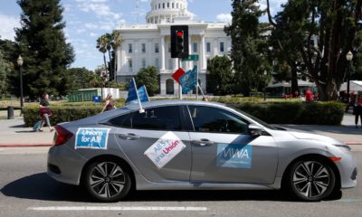 Photo of supporters during a rally in Sacramento