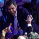 Photo of Beto O'Rourke greeting supporters