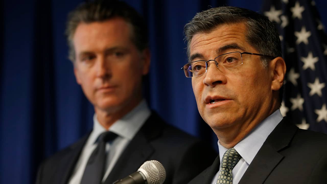 Photo of Gov. Gavin Newsom and Attorney General Xavier Becerra