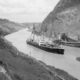 Photo of boats going through the Panama Canal