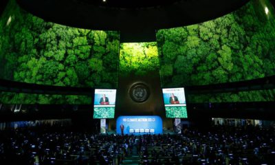 Photo of Secretary-General Antonio Guterres addressing the Climate Summit