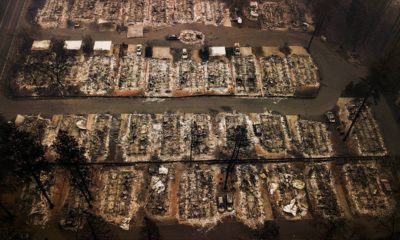 Photo of the aftermath of the Camp Fire in Paradise, Ca.