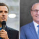 composite images of Gavin Newsom and Lee Brand