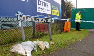 Photo of tributes at the Waterglade Industrial Park
