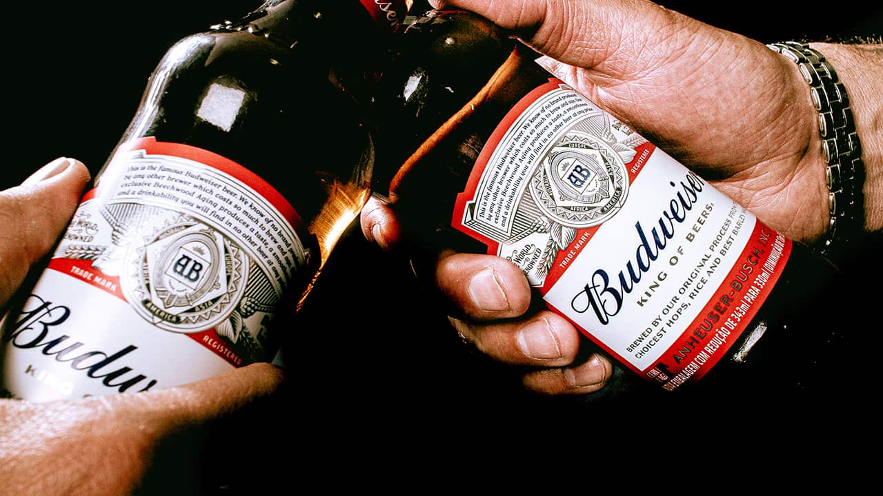 Photo of Budweiser bottles