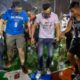 Photo of Hong Kong protestors stomping on LeBron James jerseys