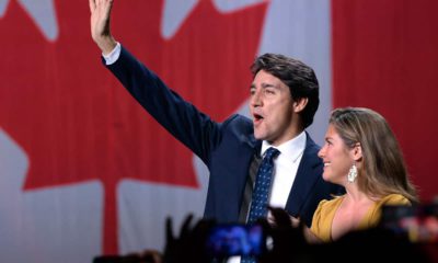 Photo of Justin Trudeau and his wife