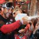 Photo of Washington Nationals manager Dave Martinez celebrating