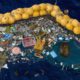 Photo of trash being retained in front of a cork line in the Pacific Ocean