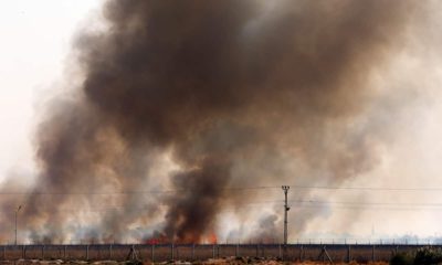 Photo of smoke in Tel Abyad, Syria