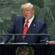 Photo of President Donald Trump speaking at the United Nations