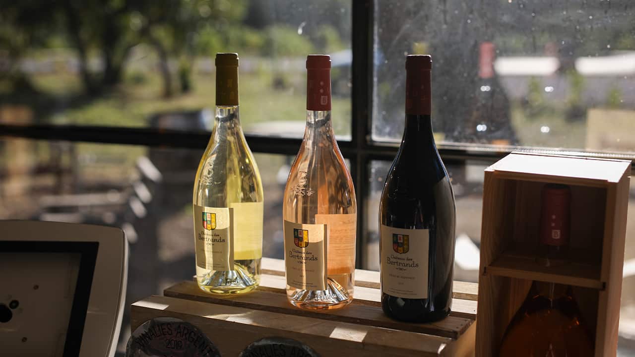 Photo of wine bottles