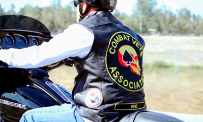 Photo of a veteran riding a motorcycle