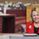 Composite photo of former DA Elizabeth Egan and a courtroom