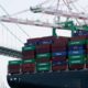 Photo of a cargo ship docked in Los Angeles