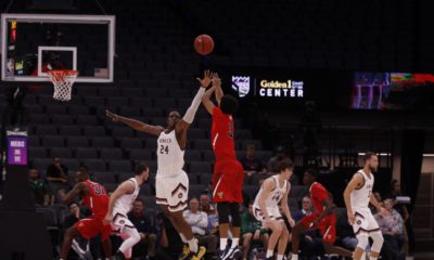 Photo of Fresno State guard Jarred Hyder shooting